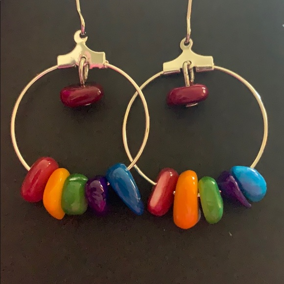 Rainbow earrings - Picture 2 of 2